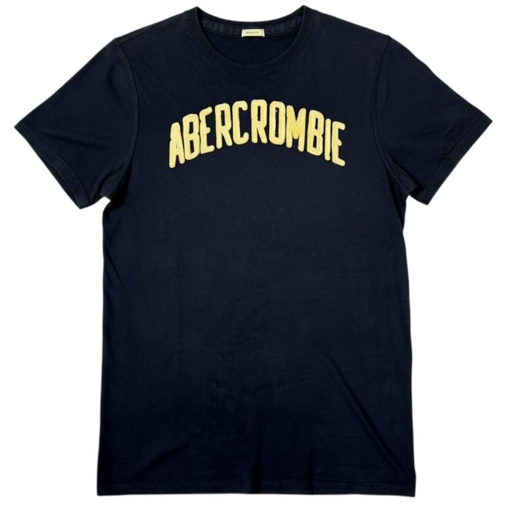 Vtg Y2K Abercrombie & Fitch Mens XL Blue Muscle Fit Short Sleeve Logo T-Shirt
